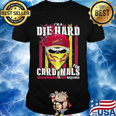 Skull i'm a die hard fan st. louis cardinals your approval is not required american flag independence day shirt