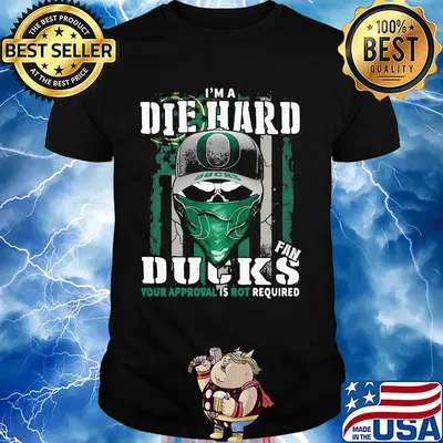 Skull I'm die hard fan oregon ducks your approval is not required american flag independence day shirt
