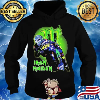 Skull iron maiden valentino rossi 46 movistar s Hoodie