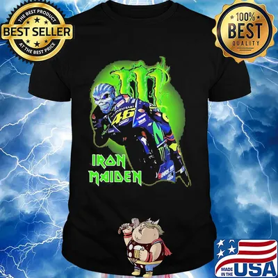Skull iron maiden valentino rossi 46 movistar shirt