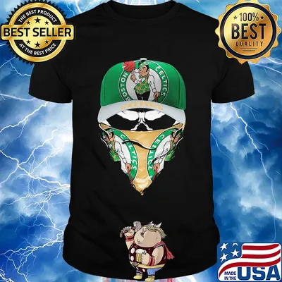 Skull mask boston celtics basketball shirt