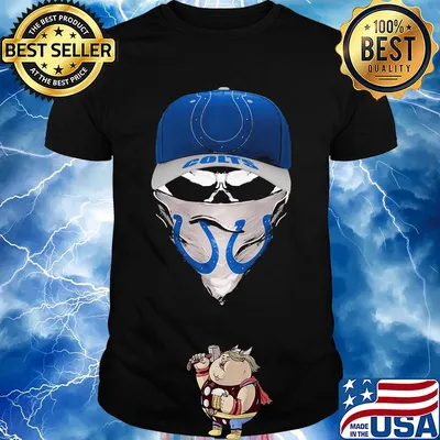 Skull mask indianapolis colts football shirt
