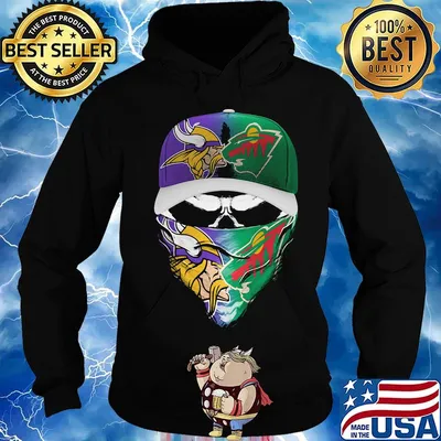 Skull mask minnesota vikings and minnesota wild s Hoodie