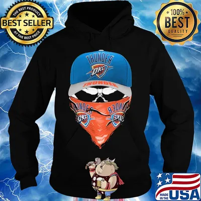 Skull mask oklahoma city thunder basketball logo s Hoodie