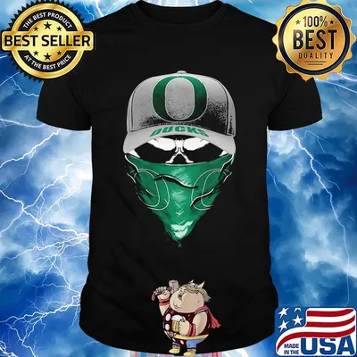 Skull mask oregon ducks football logo shirt