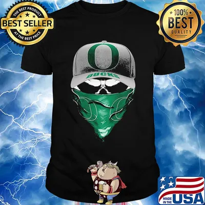 Skull mask oregon ducks football shirt