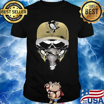 Skull mask pittsburgh penguins hockey logo shirt