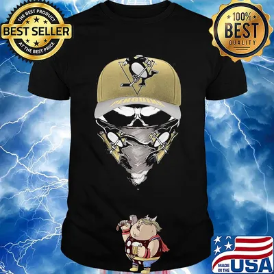 Skull mask pittsburgh penguins hockey shirt