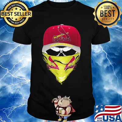 Skull mask st. louis cardinals baseball logo shirt