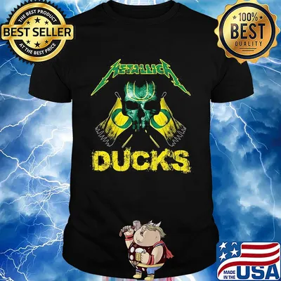 Skull metallica oregon ducks flag shirt