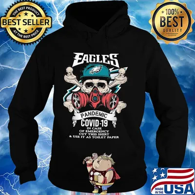 Skull philadelphia eagles pandemic covid-19 in case of emergency cut this shirt and use it as toilet paper s Hoodie