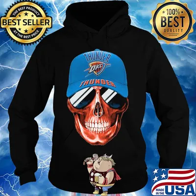 Skull smile oklahoma city thunder football s Hoodie