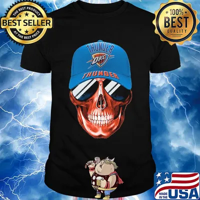 Skull smile oklahoma city thunder football shirt