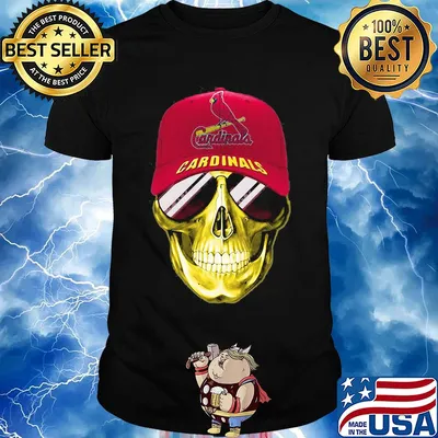 Skull smile st. louis cardinals baseball shirt