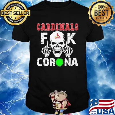 Skull st. Louis cardinals fuck coronavirus shirt