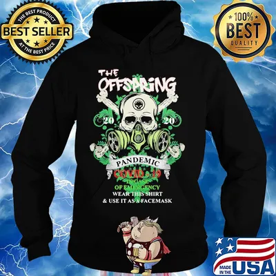 Skull the offspring 2020 pandemic covid-19 in case of emergency wear this shirt and use it as a facemask s Hoodie