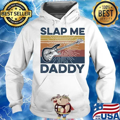 Slap Me Daddy Guitar Vintage Retro Shirt Hoodie