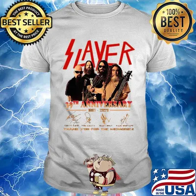 Slayer 39th anniversary 1981 2020 thank you for the memories signatures shirt
