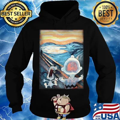 Snoopy and charlie brown van gogh starry night s Hoodie