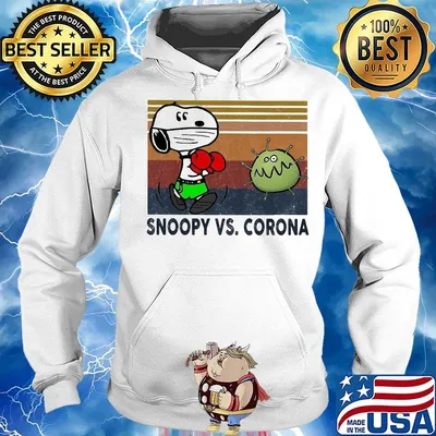 Snoopy and coronavirus vintage retro s Hoodie