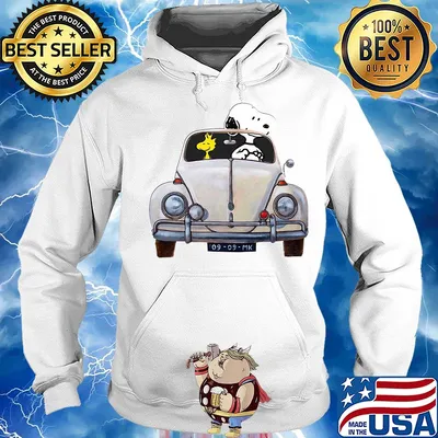 Snoopy and woodstock driving car s Hoodie