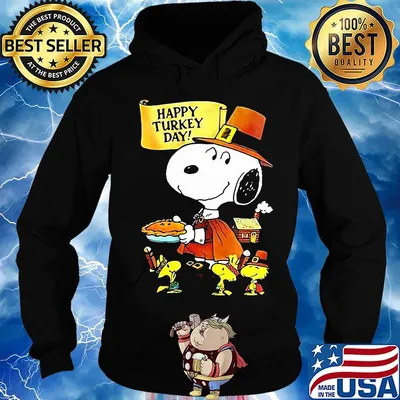Snoopy and woodstock happy turkey day light s Hoodie