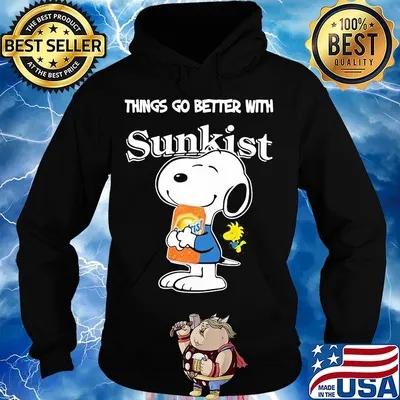 Snoopy and woodstock things go better with sunkist s Hoodie