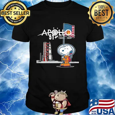 Snoopy apollo 51 next giant leap 1969 2020 american flag independence day shirt