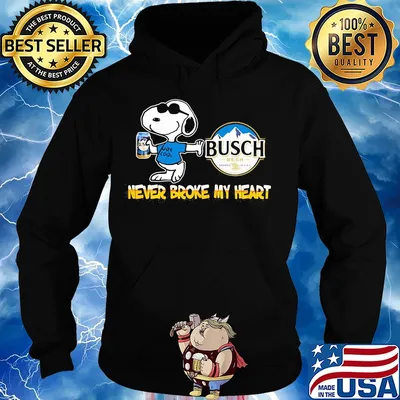 Snoopy busch beer never broke my heart s Hoodie