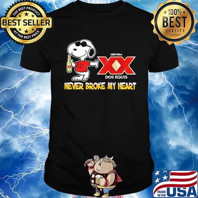 Snoopy cerveza xx dos equis beer never broke my heart shirt