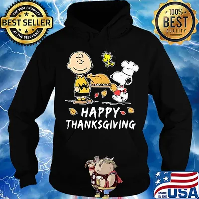 Snoopy charlie brown and woodstock happy thanksgiving s Hoodie