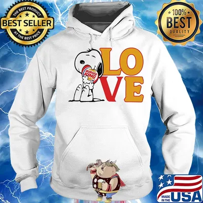 Snoopy hug heart love burger king s Hoodie