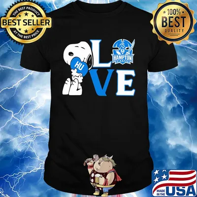 Snoopy hug heart love hampton pirates shirt