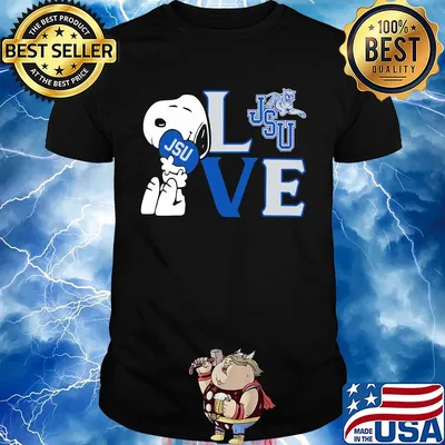 Snoopy hug heart love jackson state tigers shirt