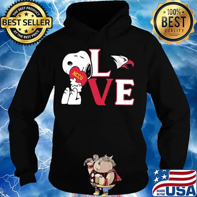 Snoopy hug heart love north carolina central eagles s Hoodie