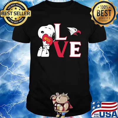 Snoopy hug heart love north carolina central eagles shirt