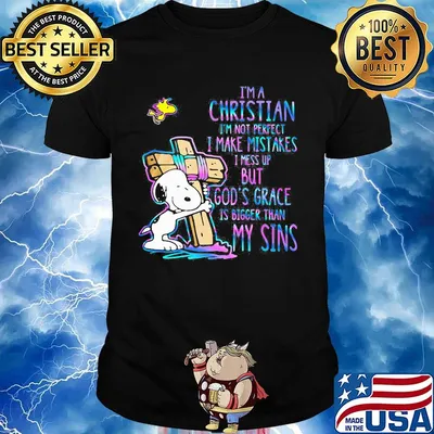Snoopy i'm a christian im not perfect i make mistakes i mess up but god's grace is bigger my sins hrit