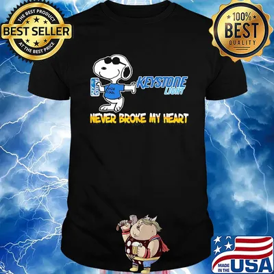 Snoopy keystone light beer never broke my heart shirt