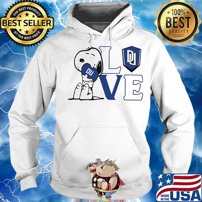 Snoopy love du dillard university heart s Hoodie