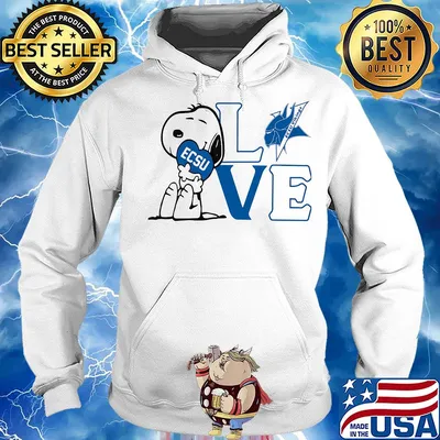 Snoopy love ecsu elizabeth city state university heart s Hoodie