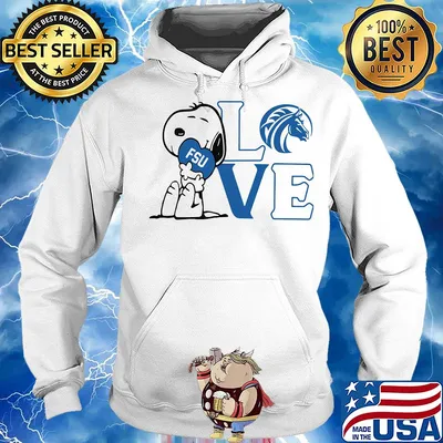 Snoopy love fsu fayetteville state university mascot heart s Hoodie