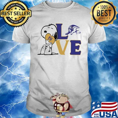 Snoopy love fu fisk university heart shirt