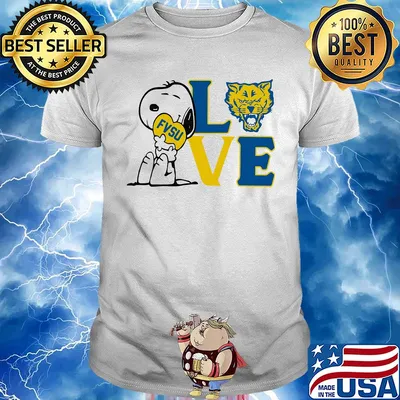 Snoopy love fvsu fort valley state university heart shirt