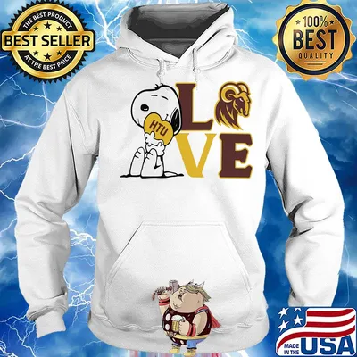 Snoopy love htu huston-tillotson university heart s Hoodie
