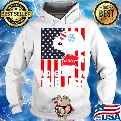 Snoopy made in the usa flag independence day s Hoodie
