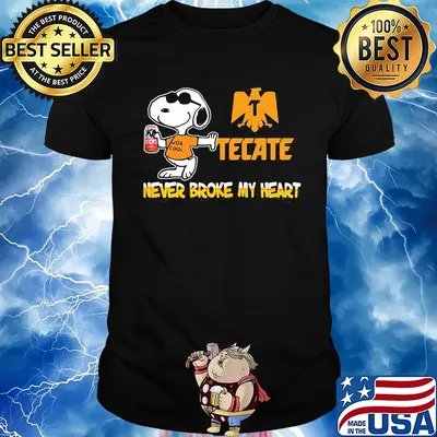 Snoopy tecate beer never broke my heart shirt