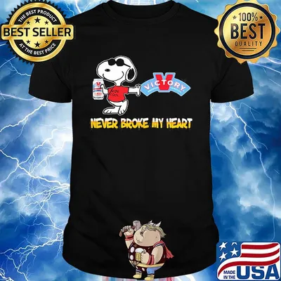 Snoopy victory brewing beer never broke my heart shirt