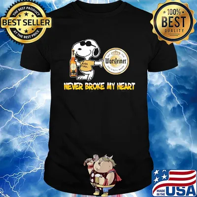Snoopy warsteiner beer never broke my heart shirt