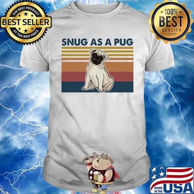 Snug as a pug vintage retro shirt