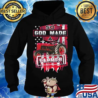 So god made a farmer American flag s Hoodie